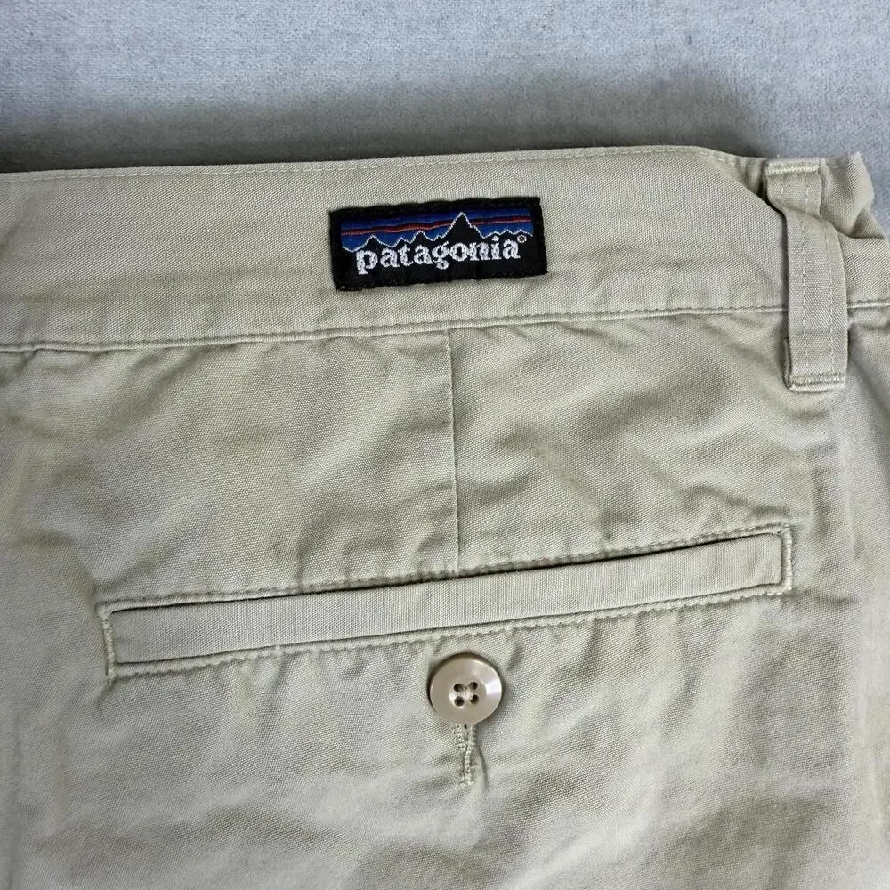 Patagonia All Wear Pants Mens 38 Beige 100% Organic Cotton Lightweight Outdoor